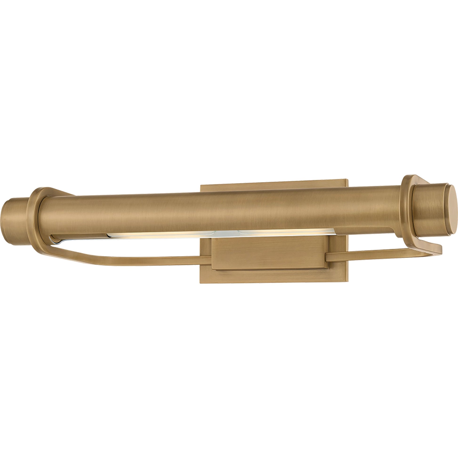 Caspian Picture Light by Troy in patina brass. Made from steel in a unique style.