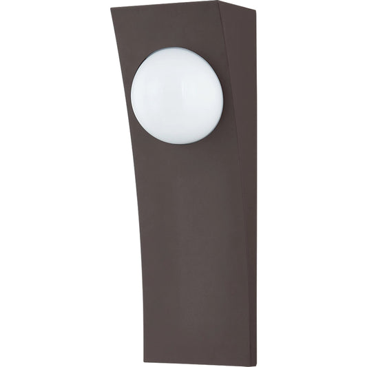 Victor Exterior Wall Sconce by Troy in textured bronze. Made from aluminum in a unique style.