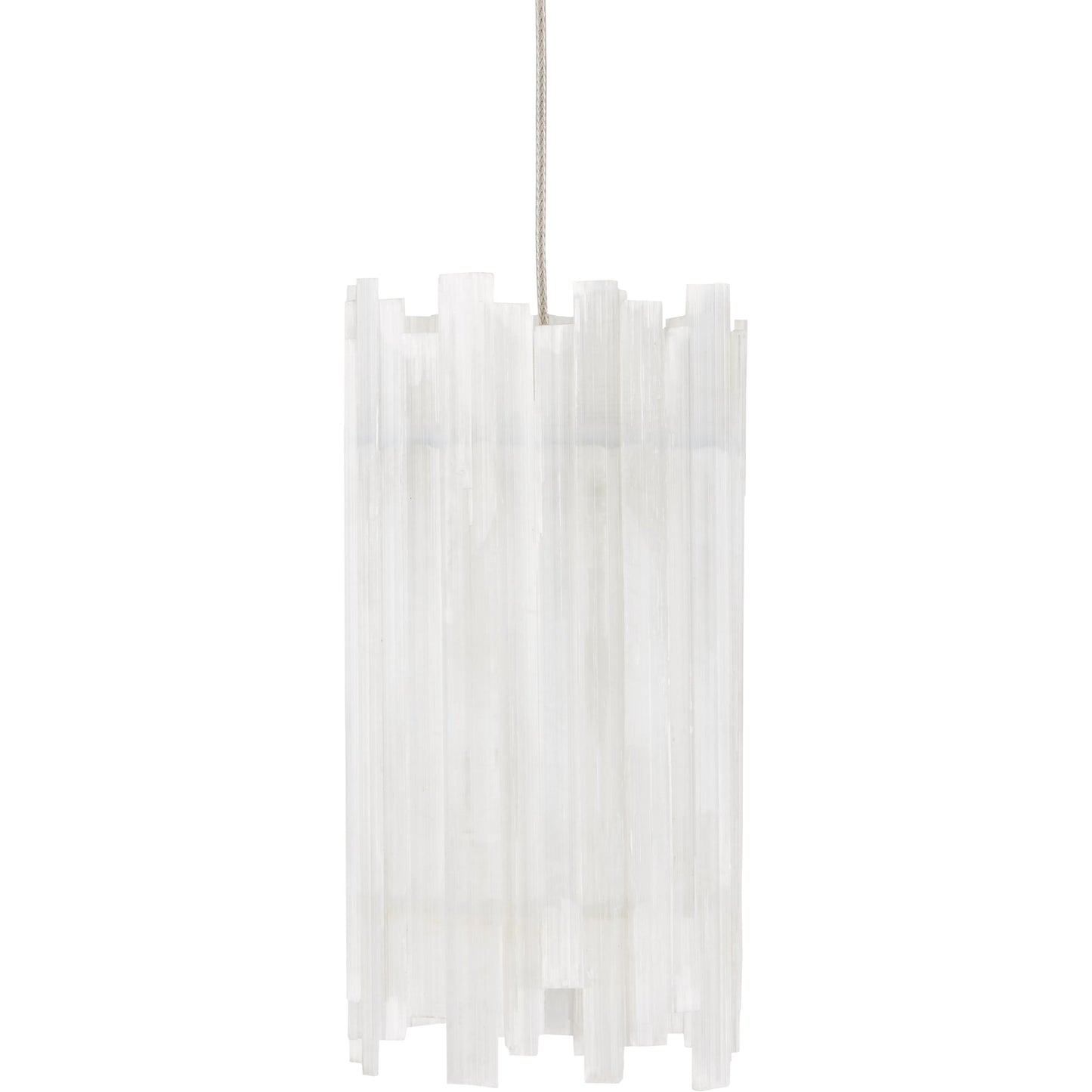 002 SI-1894296 | Additional Silo | Escenia Round 15-Light Multi-Drop Pendant by Currey and Company in natural selenite, silver. Made from selenite, frosted glass in a transitional style.