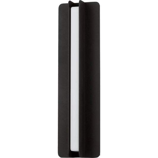 Dune Exterior Wall Sconce by Troy in textured black. Made from aluminum in a unique style.