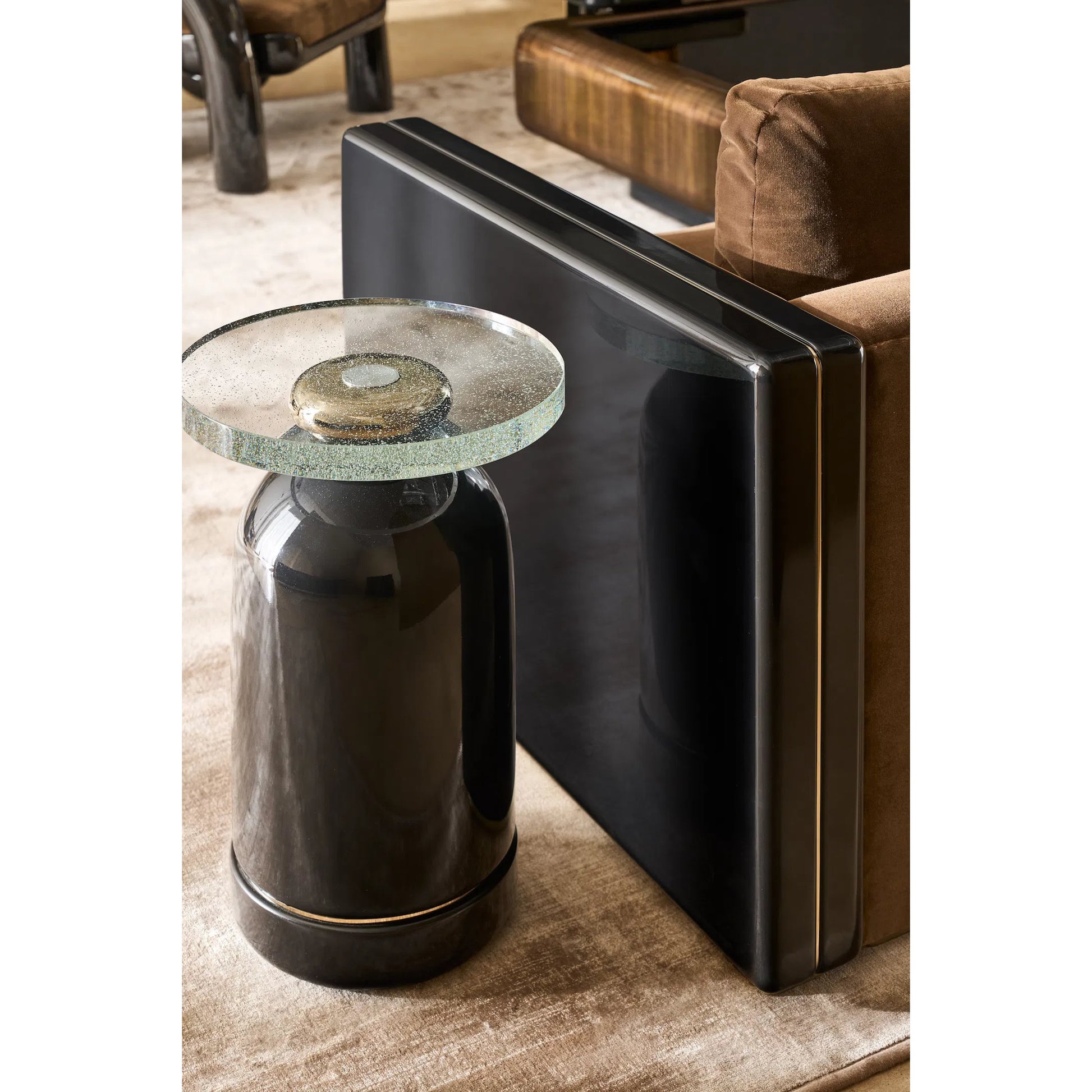 Gelee Round Accent Side Table by Caracole. Made from unique in a eclectic & global style.