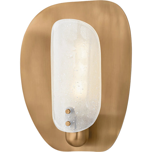 Adler Wall Sconce by Troy in patina brass. Made from steel in a unique style.
