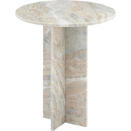 Harmon Accent Table by Currey and Company. Made from marble in a modern style.