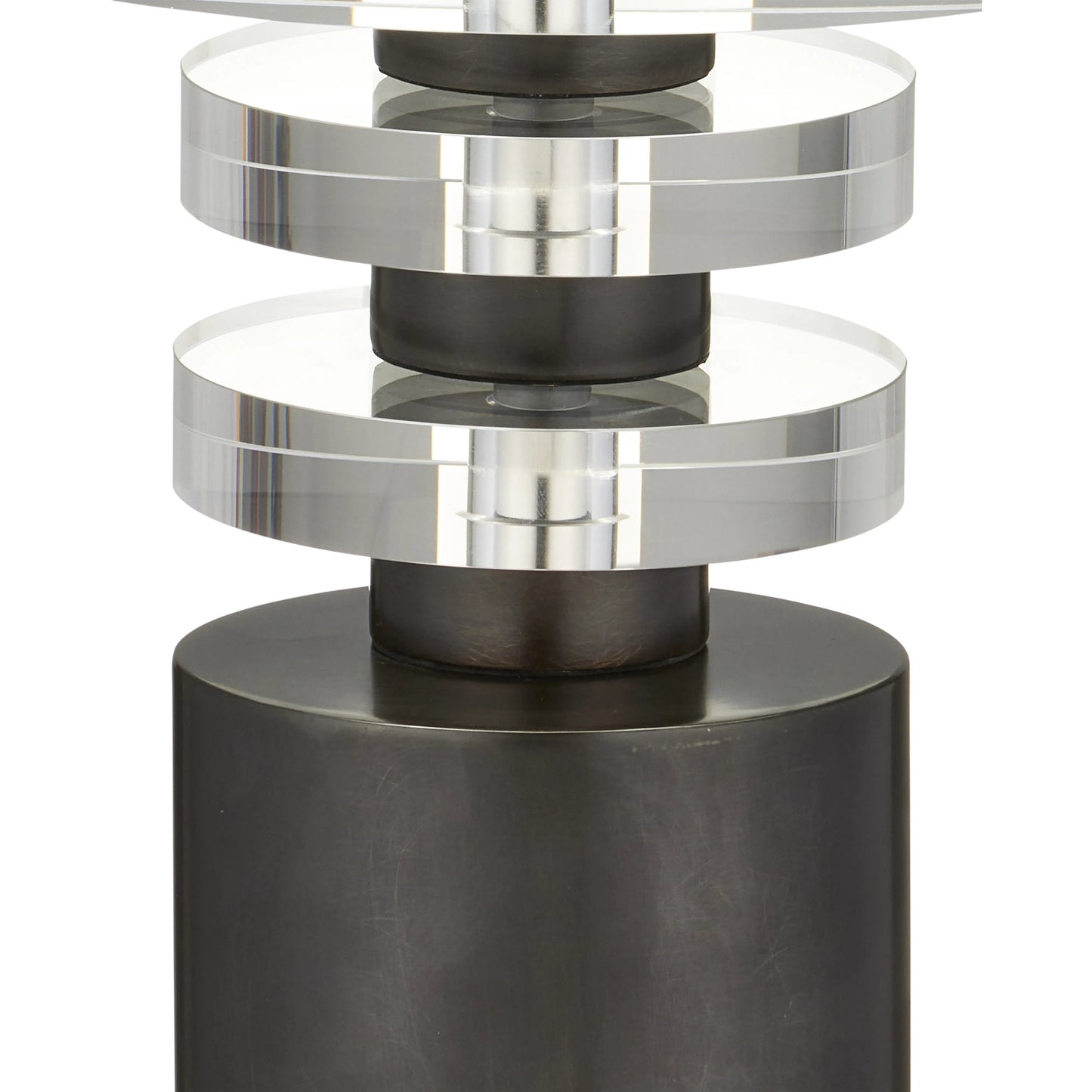 004 SI-2191845 | Closeup | Shani Drinks Table by Currey and Company. Made from iron, optic crystal in a modern style.