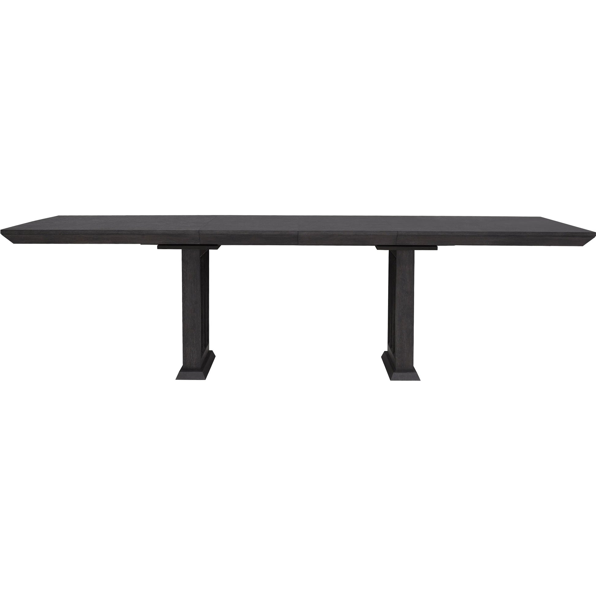 Quincy Double Pedestal Dining Table by Pulaski Furniture in molasses. Made from ash wood veneers in a traditional style.