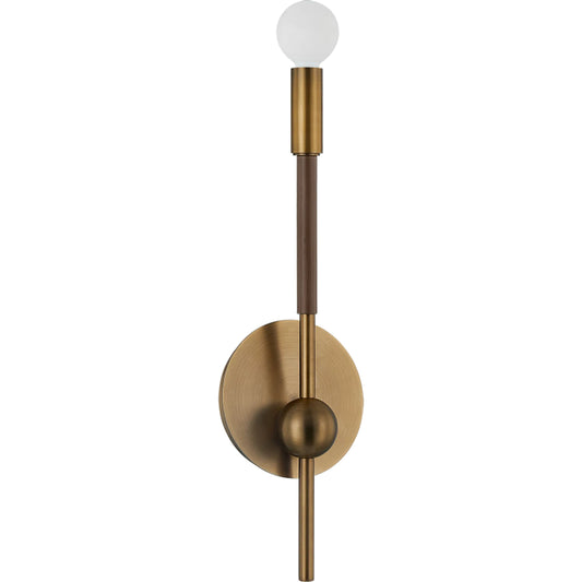 Obie Wall Sconce by Troy in patina brass, bronze. Made from steel in a unique style.