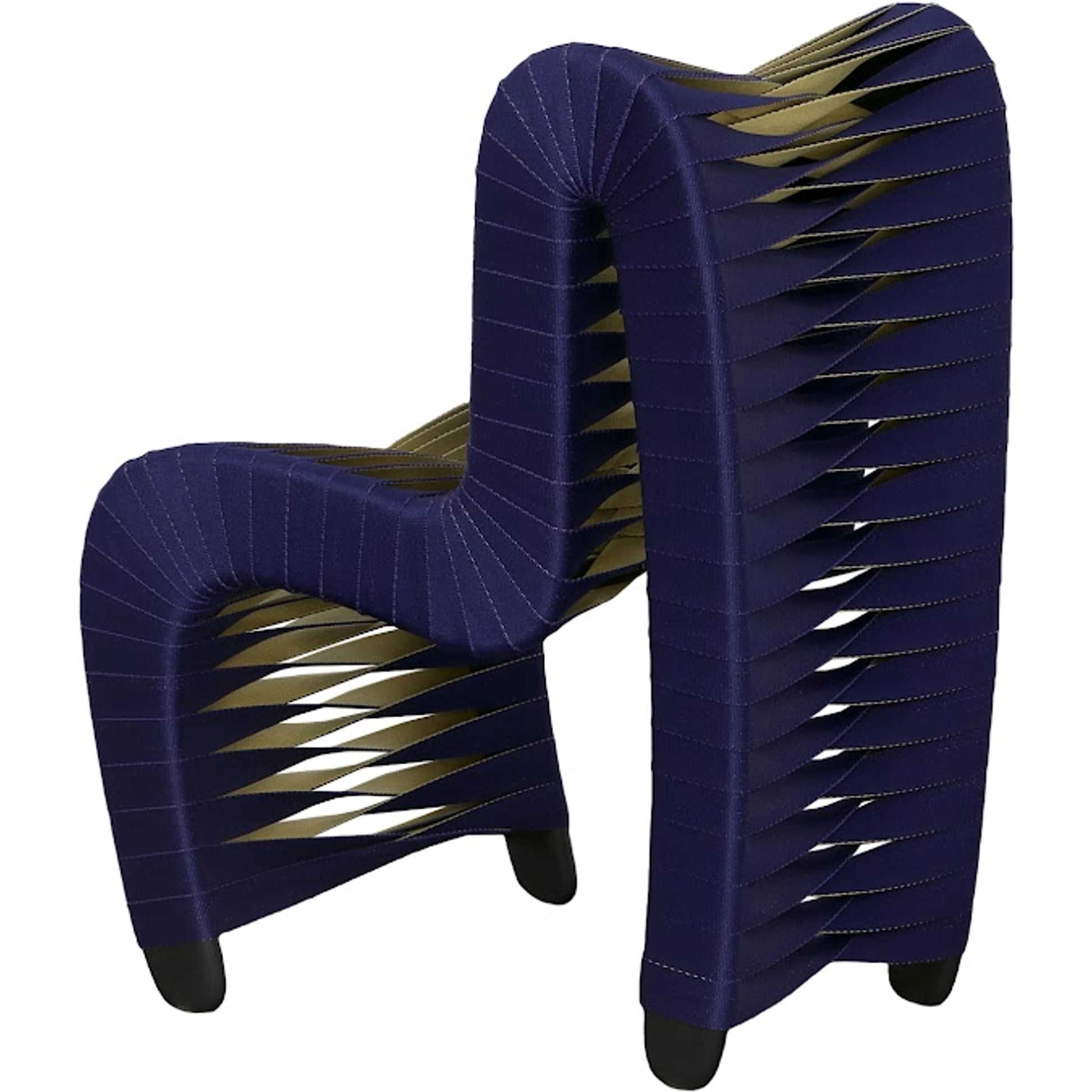 Seat Belt Chair by Phillips Collection. Made from nylon metal, iron, wood in a modern style.