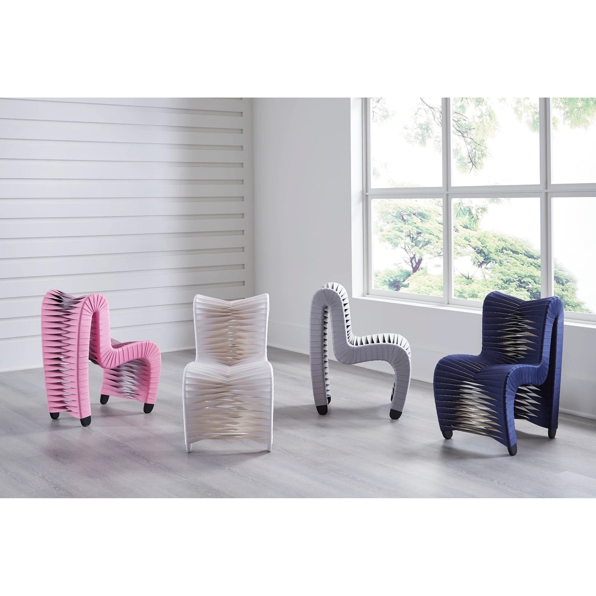 Seat Belt Chair by Phillips Collection. Made from nylon metal, iron, wood in a modern style.