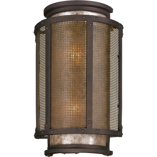 Copper Mountain Wall Lantern by Troy in copper mountain bronze. Made from hand worked iron in a cottage & farmhouse style.