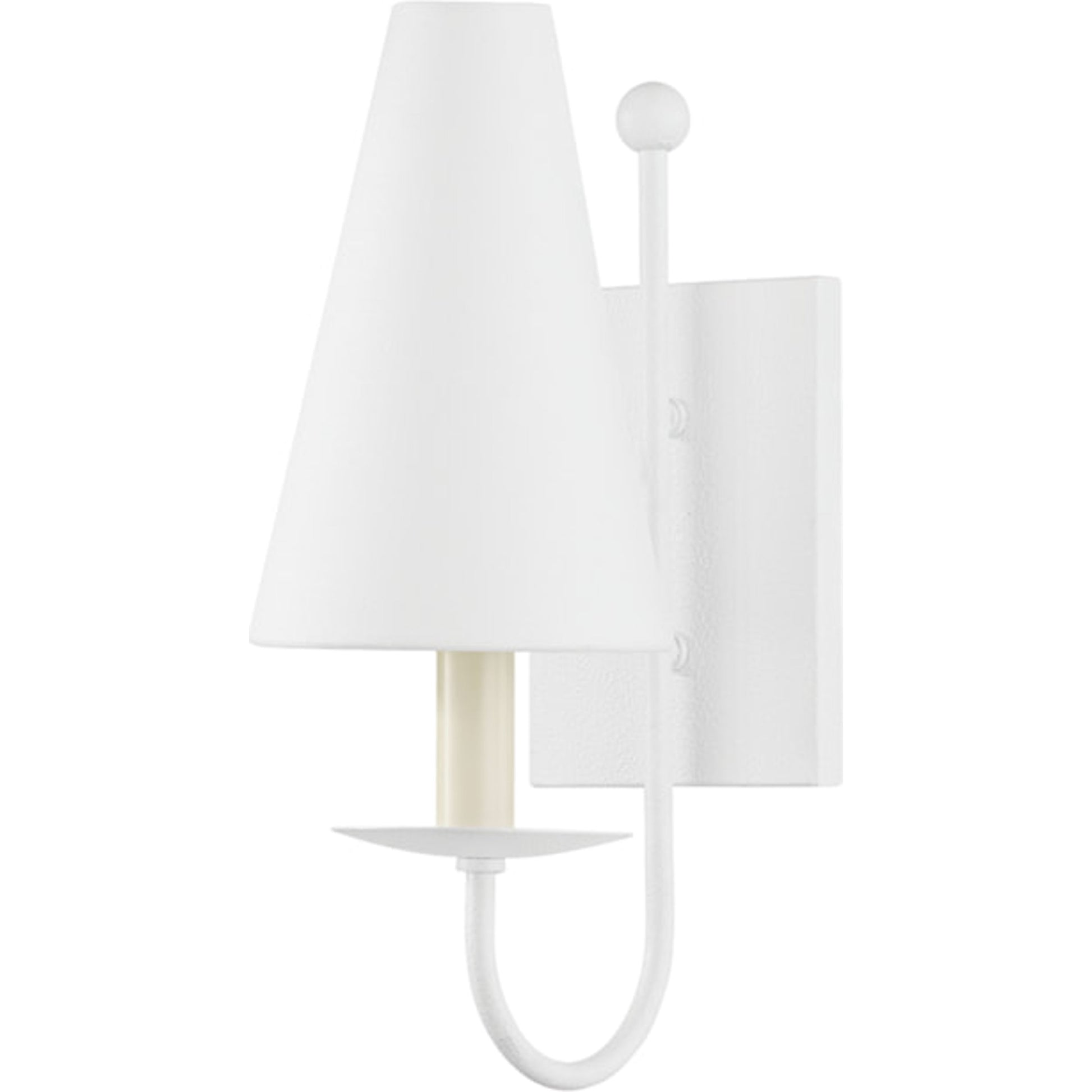 Idris Wall Sconce by Troy in gesso white. Made from aluminum, stainless steel in a modern style.