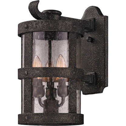 Barbosa Wall Lantern by Troy in barbosa bronze. Made from hand forged iron in a modern style.