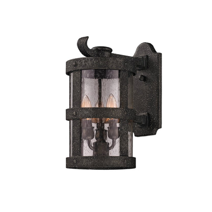 Barbosa Wall Lantern by Troy in barbosa bronze. Made from hand forged iron in a modern style.