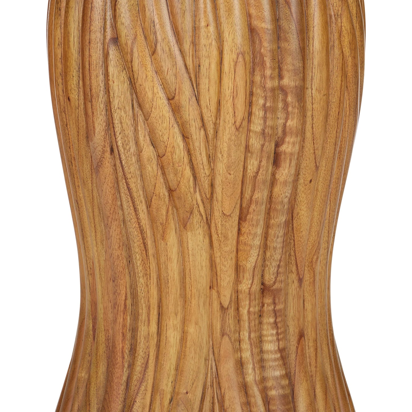 002 SI-2524435 | Closeup | Tassel Entry Table by Currey and Company in morel brown, natural, brushed brass. Made from mindi wood, crema marfil marble, brass in a cottage & farmhouse style.