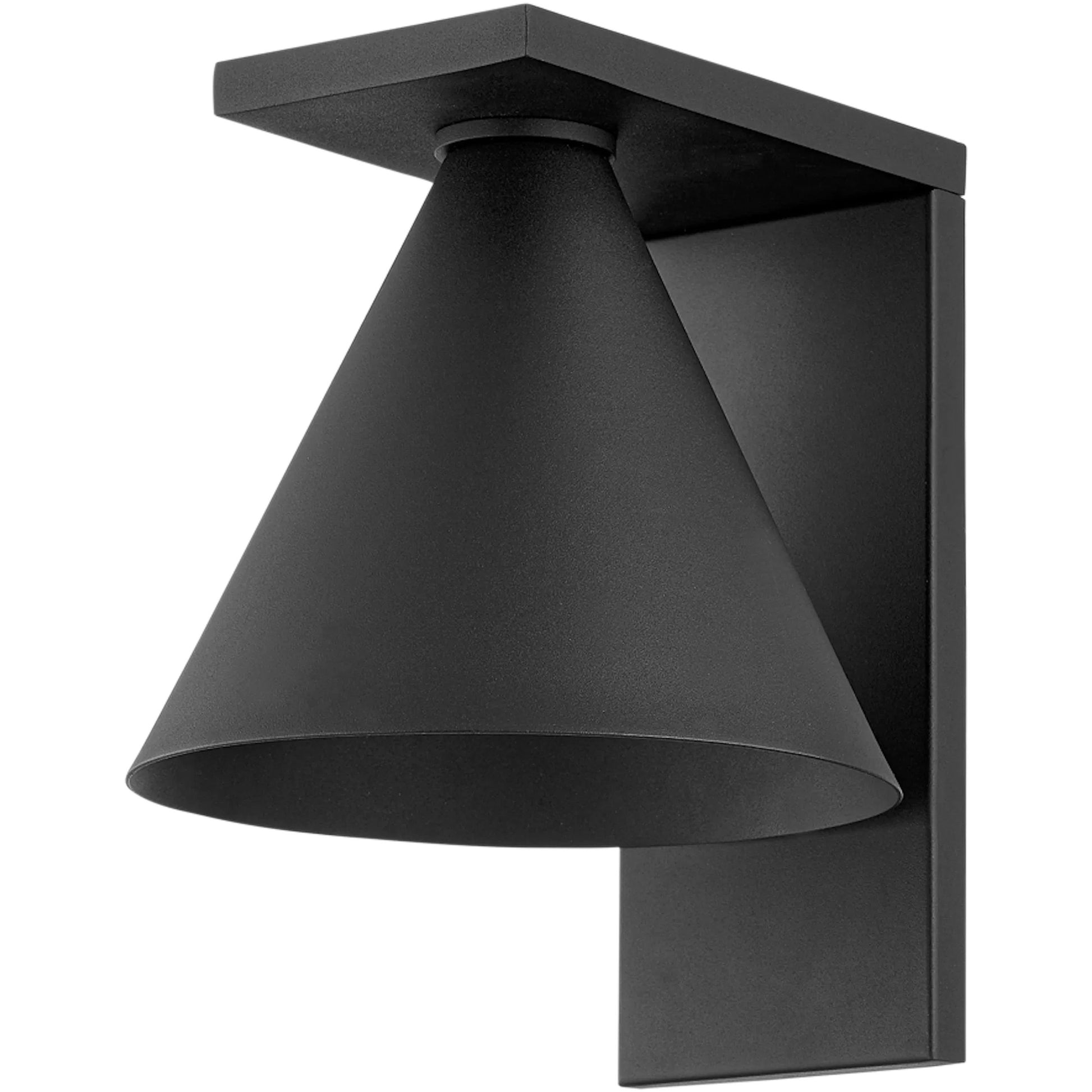 Sean Exterior Wall Sconce by Troy in textured black. Made from aluminum in a transitional style.