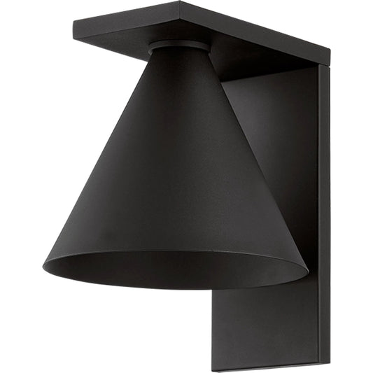 Sean Exterior Wall Sconce by Troy in textured black. Made from aluminum in a unique style.