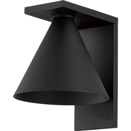 Sean Exterior Wall Sconce by Troy in textured black. Made from aluminum in a unique style.