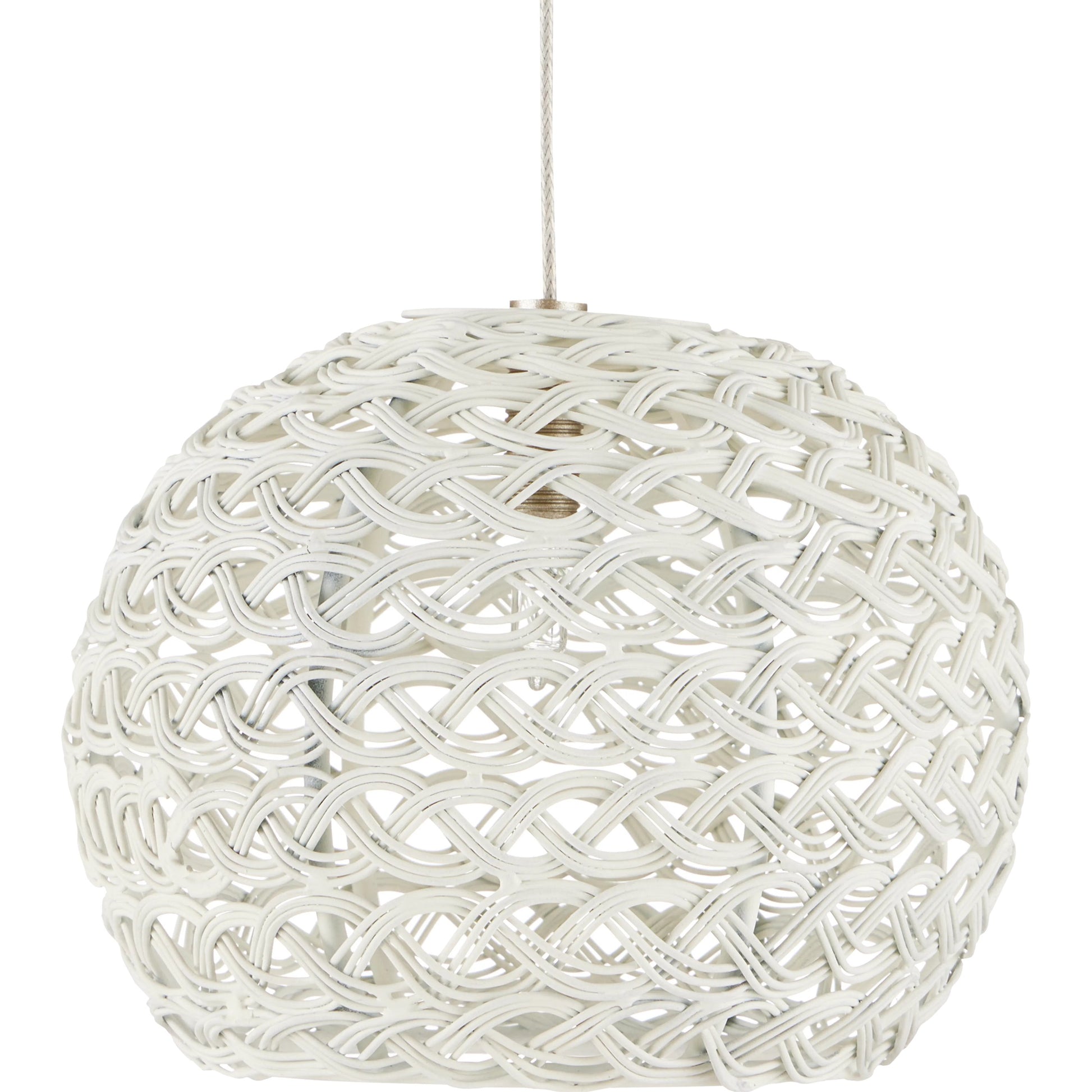 Piero 1-LIGHT Multi-Drop Pendant by Currey and Company in white, painted silver. Made from metal in a transitional style.
