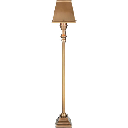 Geddy Table Lamp by Currey and Company in antique brass. Made from brass in a modern style.