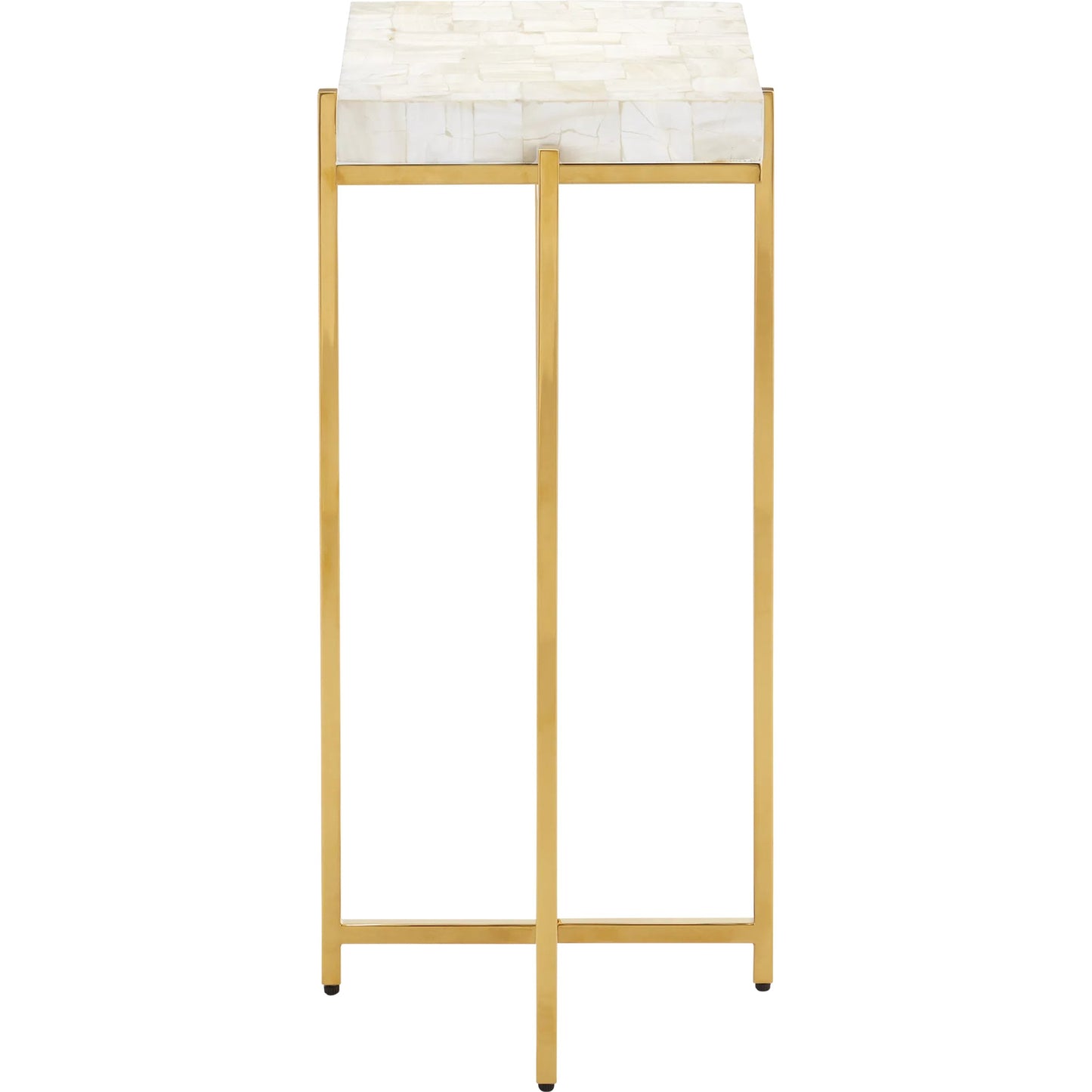 003 SI-2386995 | Additional Silo | Casey Mother of Pearl Accent Table by Currey and Company in natural, brass. Made from mother of pearl, stainless steel, engineered wood in a modern style.