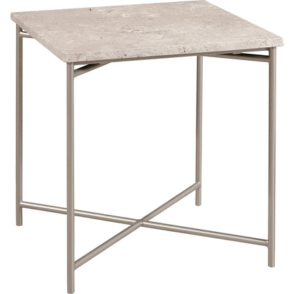 Large Stone Top Nesting Table by Pulaski Furniture in silver. Made from stone in a modern style.