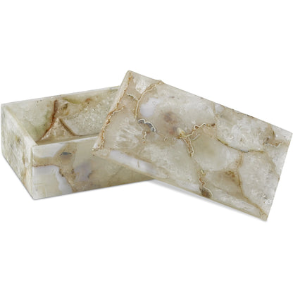 Benoit Box by Currey and Company in natural agate. Made from agate in a eclectic & global style.