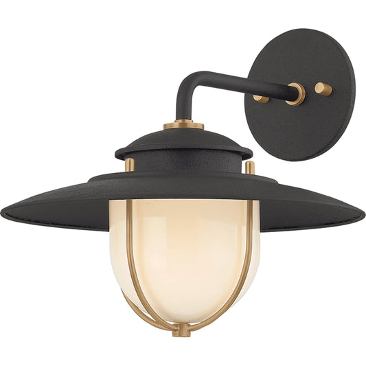 Greentree Wall Sconce by Troy in forged iron, patina brass. Made from aluminum in a unique style.