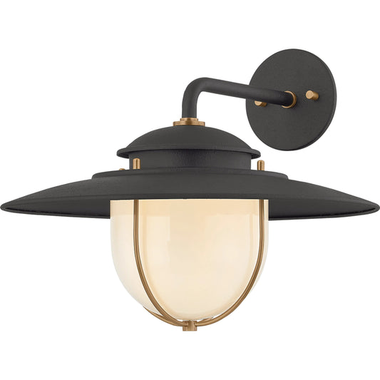 Greentree Wall Sconce by Troy in forged iron, patina brass. Made from aluminum in a unique style.