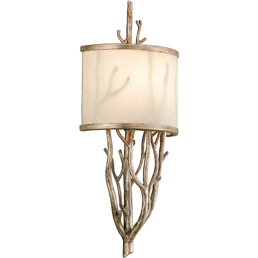 Whitman Wall Sconce by Troy in vienna bronze. Made from hand worked iron in a unique style.