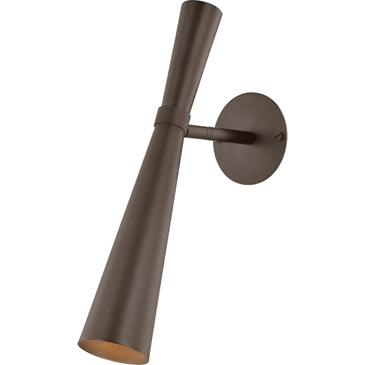 Dieter Wall Sconce by Troy in bronze. Made from steel in a unique style.