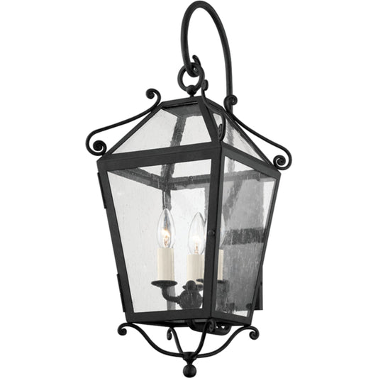 Santa Barbara County Exterior Wall Sconce by Troy in french iron. Made from iron, steel in a traditional style.