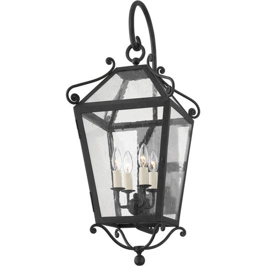 Santa Barbara County Exterior Wall Sconce by Troy in french iron. Made from iron, steel in a traditional style.