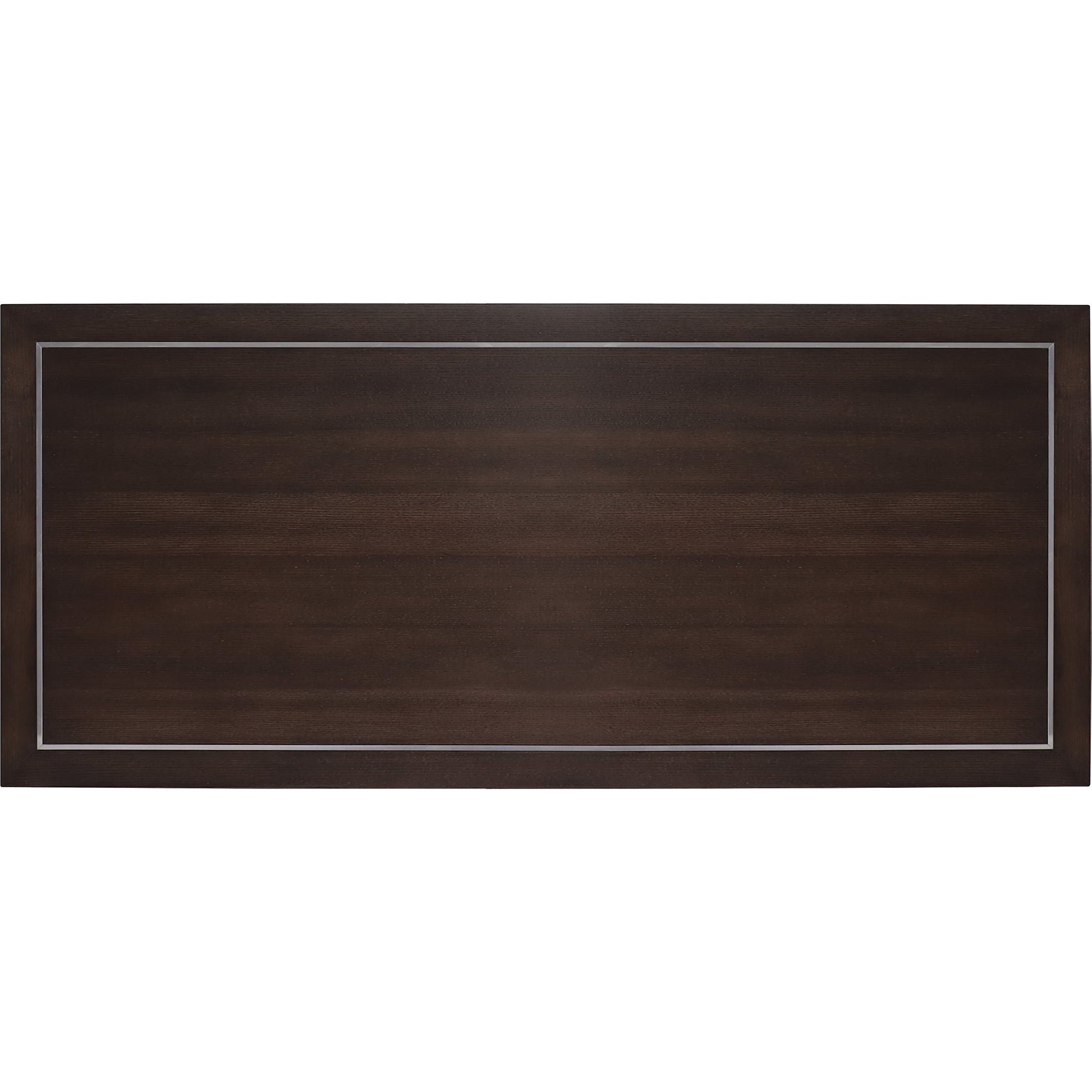 House Blend Junior Executive Desk by Hooker Furniture in dark roast. Made from quartered ash veneers, metal in a unique style.