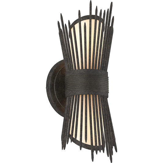 Blink Wall Lantern by Troy in french iron. Made from solid aluminum in a modern style.