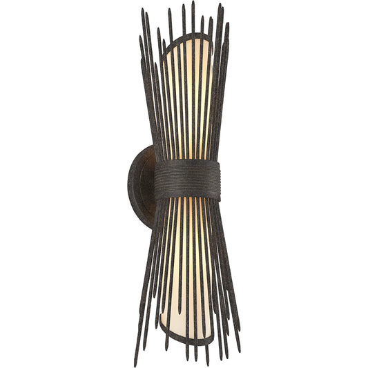 Blink Wall Lantern by Troy in french iron. Made from solid aluminum in a modern style.