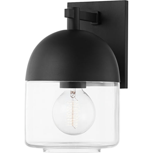 Zephyr Exterior Wall Sconce by Troy in textured black. Made from aluminum, stainless steel in a transitional style.