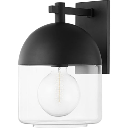 Zephyr Exterior Wall Sconce by Troy in textured black. Made from aluminum, stainless steel in a transitional style.