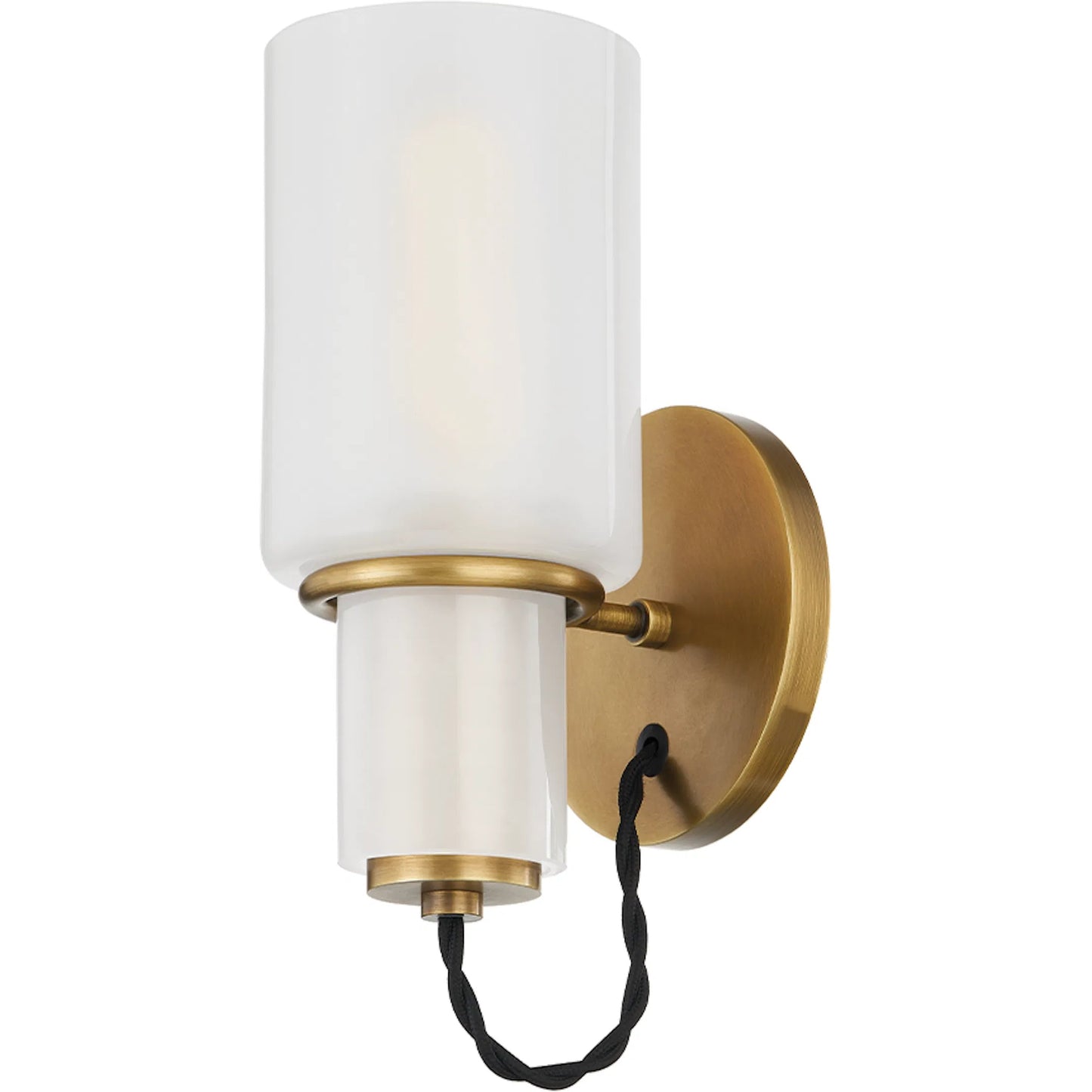 001 SI-2030114 | Primary Silo | Lincoln Wall Sconce by Troy in patina brass. Made from glass in a modern style.