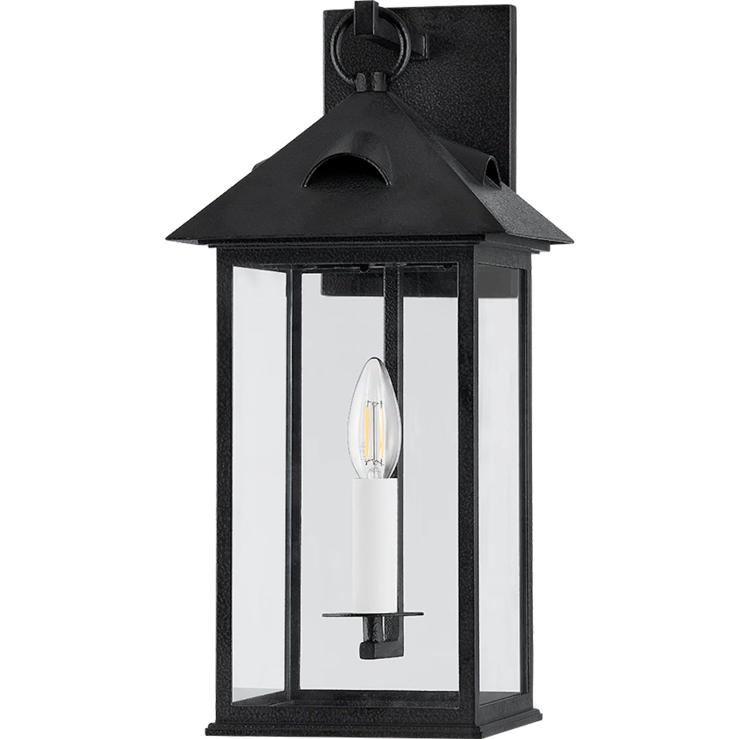 001 SI-2327866 | Primary Silo | Corning 1 Light 17.5 inch Forged Iron Exterior Wall Sconce by Troy in forged iron. Made from aluminum in a cottage & farmhouse style.