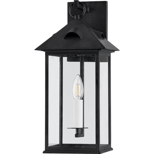 Corning 1 Light 17.5 inch Forged Iron Exterior Wall Sconce by Troy in forged iron. Made from aluminum in a unique style.