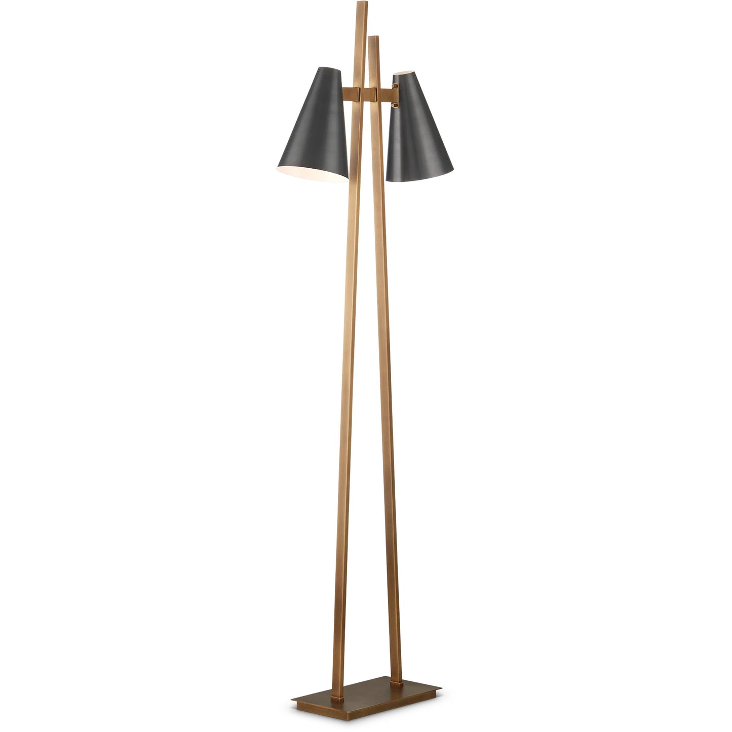 003 SI-2257396 | Additional Silo | Duet Floor Lamp by Currey and Company in oil rubbed bronze, antique brass. Made from metal in a modern style.