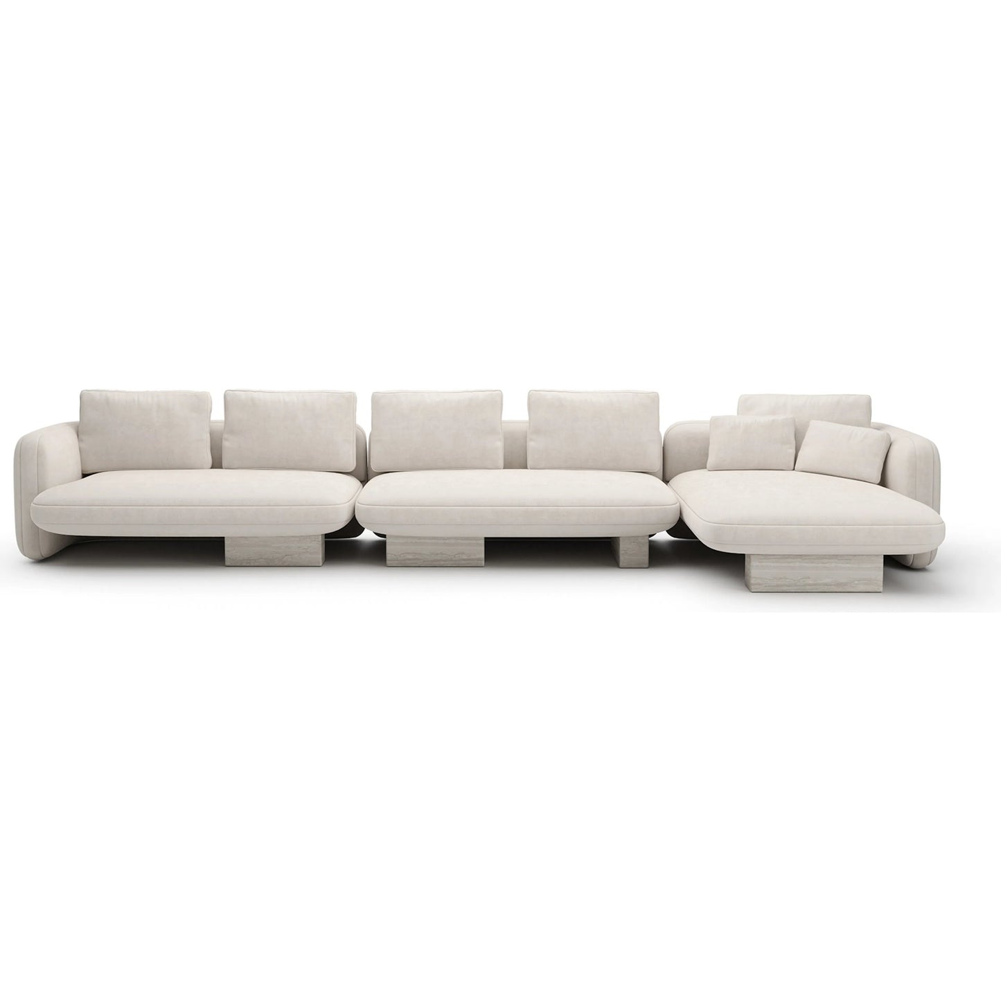 016 SI-2462250 | Additional Silo | Overlap Chaise Sectional by Caracole in whisper of gold. Made from stone in a transitional style.