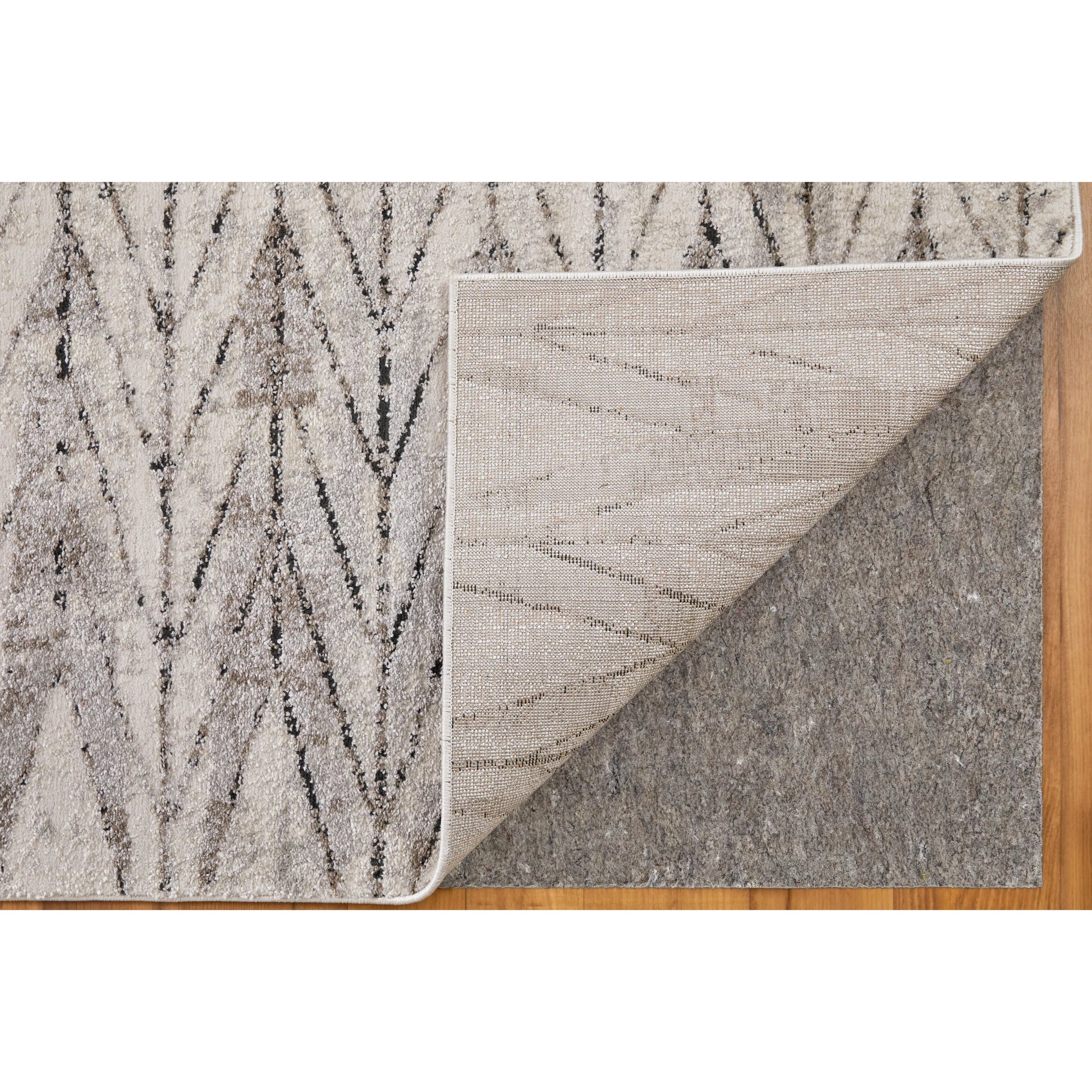 Vancouver Geometric Rug - VNR39NTF by Feizy in ivory, tan, brown. Made from polypropylene, polyester in a unique style.