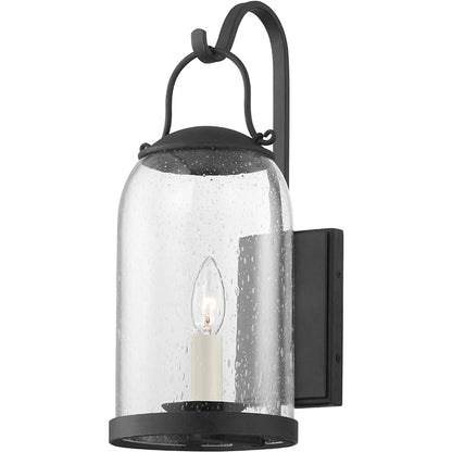 Napa County Exterior Wall Sconce by Troy in french iron. Made from iron, steel in a cottage & farmhouse style.