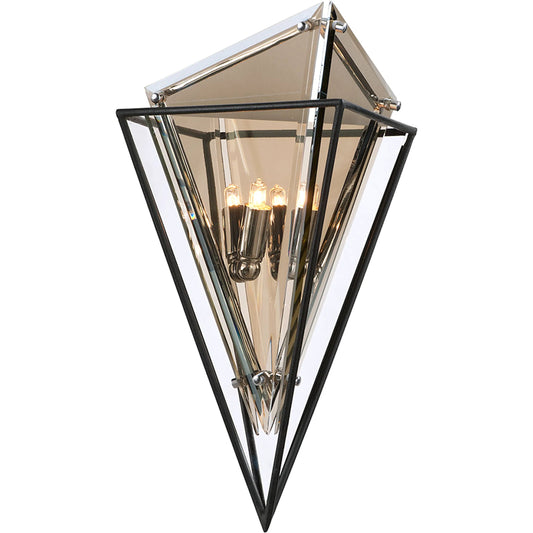 Epic Wall Sconce by Troy in forged iron. Made from hand worked iron in a modern style.