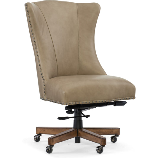 Lynn Executive Chair by Hooker Furniture. Made from leather in a unique style.