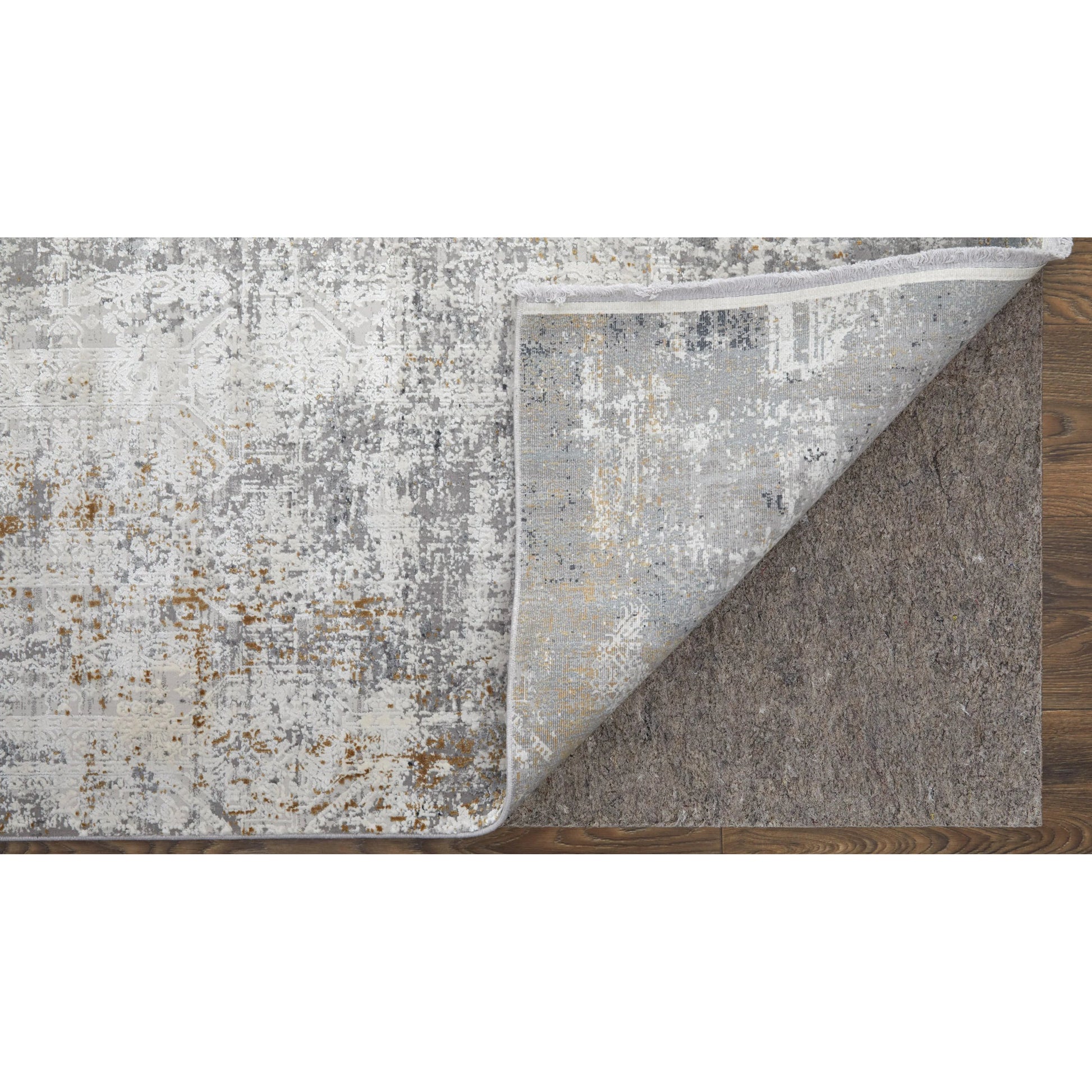 Cadiz Gradient Rug - 3890F by Feizy in ivory, gray. Made from viscose, acrylic in a unique style.