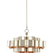 Grand Lotus Pendant/Semi-Flush Mount by Currey and Company. Made from wrought iron in a modern style.