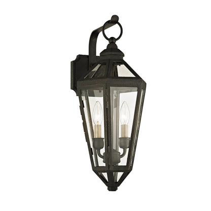 Calabasas Wall Sconce by Troy in vintage bronze. Made from hand worked iron in a traditional style.