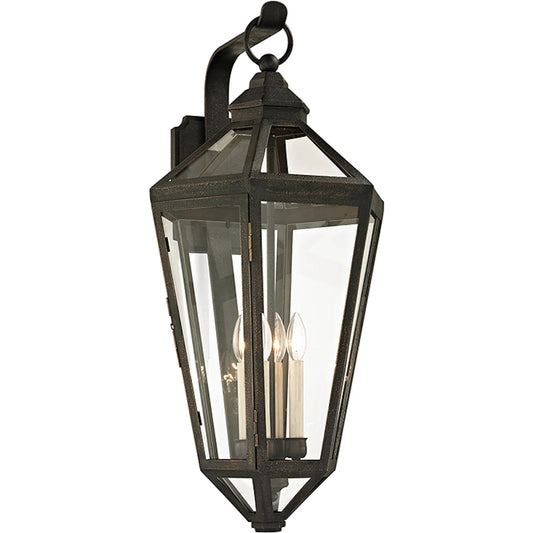 Calabasas Wall Sconce by Troy in vintage bronze. Made from hand worked iron in a unique style.