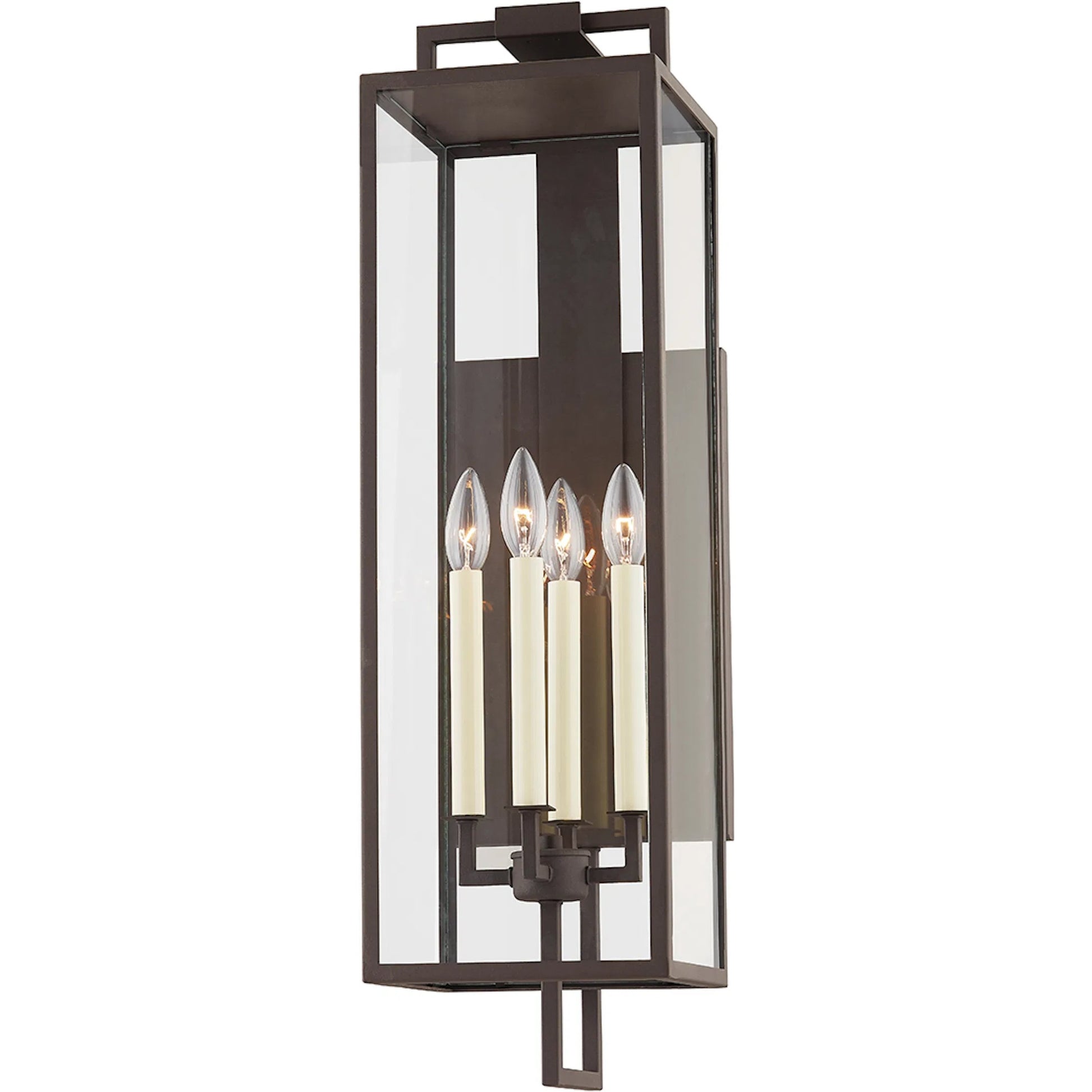Beckham 4 Light Exterior Wall Sconce by Troy. Made from steel in a modern style.